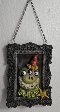 OOAK Creepy Oddity Dark Art Sculpt Monster Creature Demon Wall Hanging Ornament